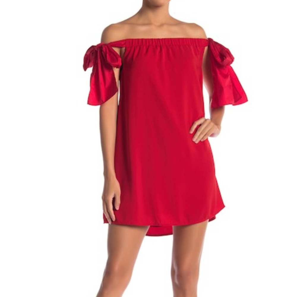 SUGARLIPS Women's Off The Shoulder Ribbon Detailed